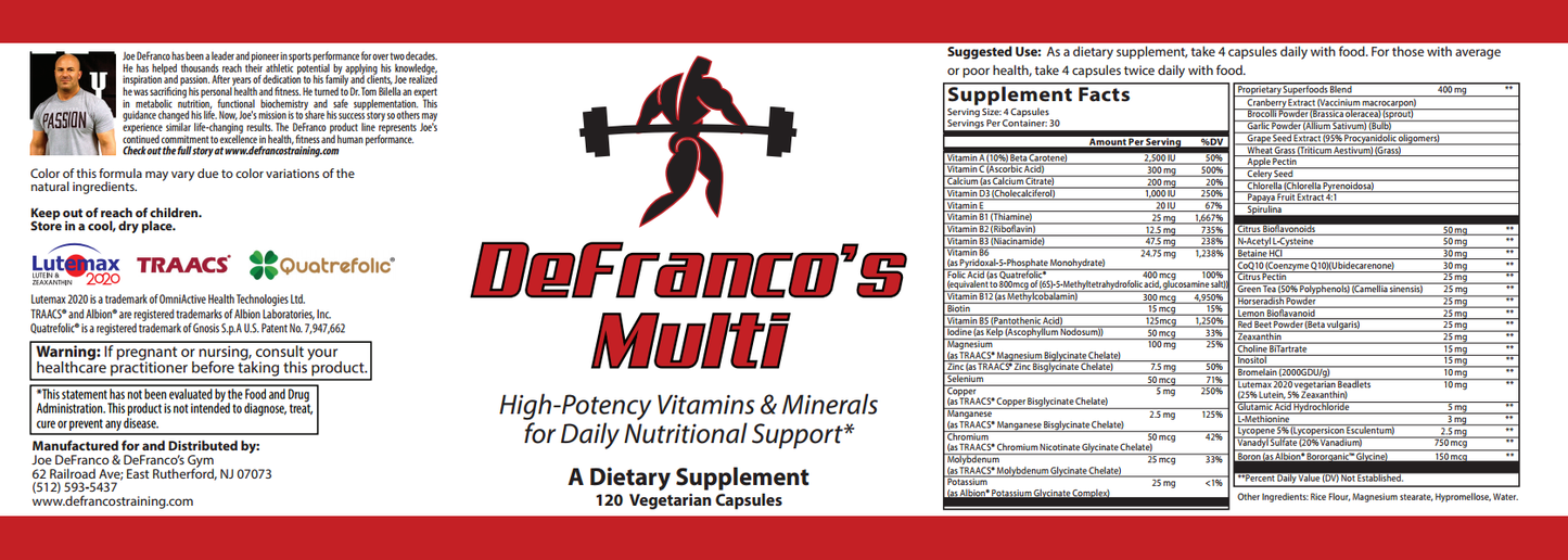 DeFranco's Multi 120 ct.